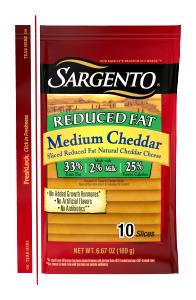 1 slice (22 g) Reduced Fat Medium Cheddar Cheese Slices