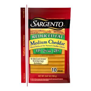 1 slice (22 g) Reduced Fat Medium Cheddar Cheese