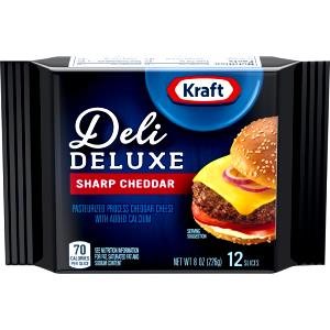 1 slice (23 g) Deli Deluxe Sharp Cheddar Cheese Slices