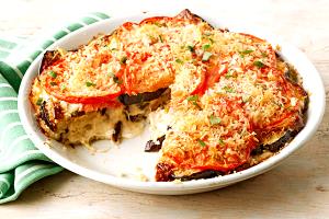 1 Slice (3" Dia, 1/2" Thick) Eggplant Parmesan Casserole