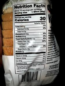 1 slice (33 g) Keto Bread