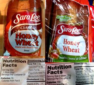 1 slice (43 g) Honey & Oat Bread