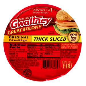 1 slice (45 g) Thick Sliced Original Chicken Bologna