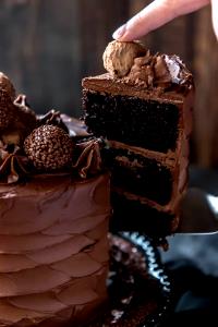 1 slice (76 g) Triple Chocolate Torte Cake