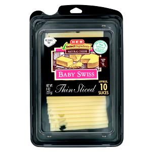 1 Slice Baby Swiss Cheese, Slice