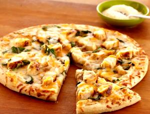 1 Slice Chicken & Garlic Pizza, Thin Crust