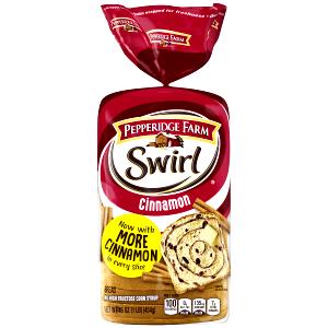 1 Slice Cinnamon Swirl Bread, Whole Grain