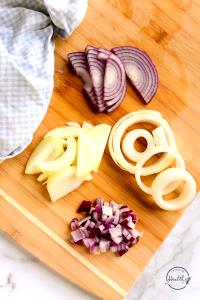 1 Slice Large (1/4" Thick) Onions