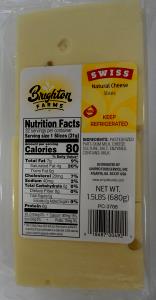 1 Slice, NFS (.75 Oz) Swiss Processed Cheese