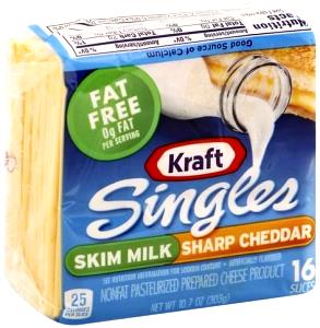1 slice Nonfat Sharp Cheddar Singles