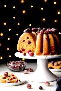 1 slice Orange Cranberry Bundt Cake