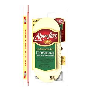 1 Slice Provolone Cheese With Smoke Flavor, Reduced Fat, Dairy Case
