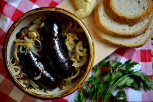 1 Slice, Round (2-1/4" Dia X 1/8" Thick) Blood Sausage