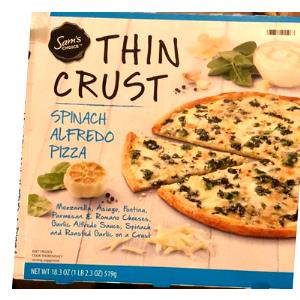 1 Slice Thin Crust Spinach Alfredo Pizza