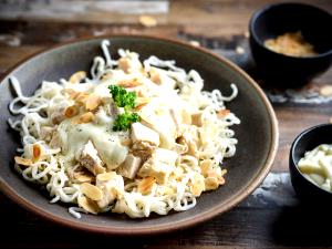 1 Slice Turkey With Sauce Chicken or Turkey with Cream Sauce (Mixture)