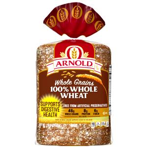 1 Slice Whole Grain Bread, 100% Whole Wheat, Small Slice