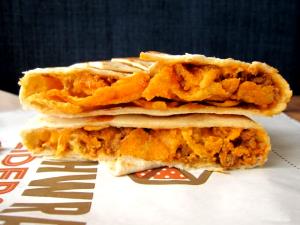 1 slider Spicy Beefy Nacho Crunchwrap Slider