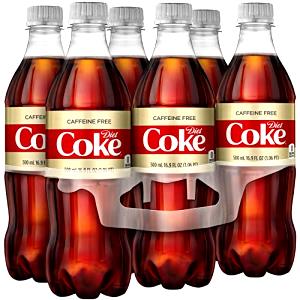 1 Small (16 Fl Oz) Sugar Free Decaffeinated Cola Soft Drink
