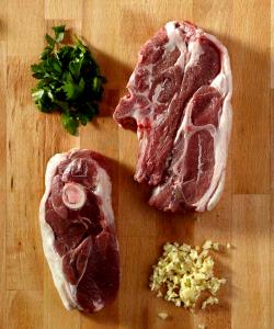 1 Small (5.5 Oz, With Bone, Raw) (yield After Cooking, Bone Removed) Lamb Shoulder Chop (Lean and Fat Eaten)