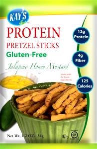 1 small bag (34 g) Protein Pretzel Sticks Jalapeno Honey Mustard