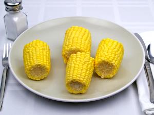 1 Small Ear (5-1/2" To 6-1/2" Long) Yellow and White Corn (Fat Added in Cooking Cooked)