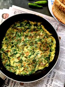 1 Small Egg Omelet or Scrambled Egg with Dark-Green Vegetables