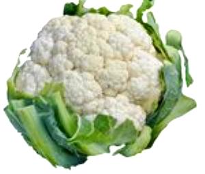 1 Small Head (4" Dia) Cauliflower
