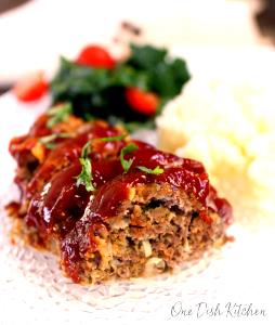 1 Small Meatball Meat Loaf Made with Beef