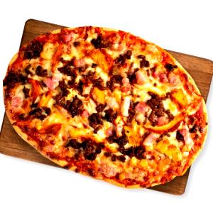 1 small slice (73.2 g) Mighty Meaty Pizza