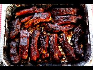 1 Small (yield After Cooking, Bone Removed) Barbecued Pork Spareribs with Sauce (Lean and Fat Eaten)