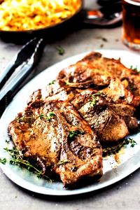 1 Small (yield After Cooking, Bone Removed) Broiled or Baked Pork Steak or Cutlet