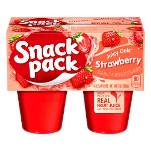 1 snack (99 g) Strawberry Gelatin Snack
