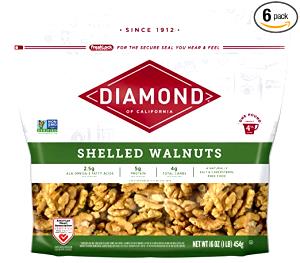1 snack pack (28 g) Raw Shelled Walnuts