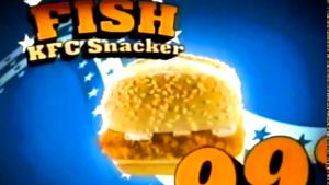 1 snacker (117 g) KFC Snacker Fish
