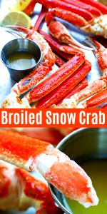 1 Snow Crab Leg (cooked, Shell Removed) Baked or Broiled Crab