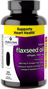 1 softgel Extra Strength Flax Seed Oil Softgels (1300 mg)