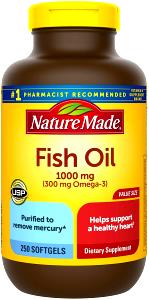 1 softgel Omega 3 Fish Oil (1000 mg)