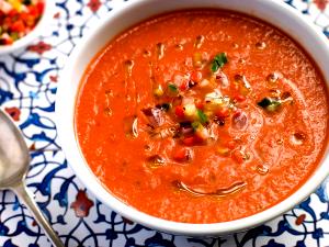 1 soup (454 g) Gazpacho Soup (Vegan, Low Fat, Gluten Free) (Large)
