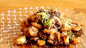 1 spoon (85 g) Spicy Glazed Habanero Popcorn Shrimp
