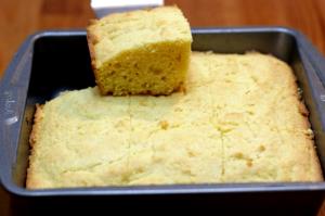 1 Square (8" Pan) Cornbread (from Mix)