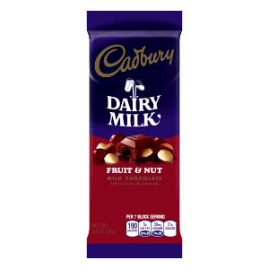 1 Square Milk Chocolate Candy with Fruit and Nuts