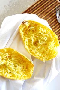1 Squash Yields Cooked Spaghetti Squash (Fat Added in Cooking)