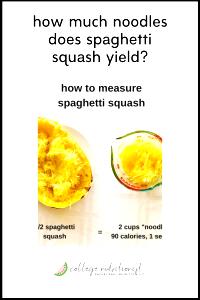 1 Squash Yields Cooked Spaghetti Squash