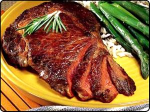 1 steak (8 oz) Buffalo Rib Eye Steak
