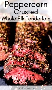 1 Steak Elk, Tenderloin, Broiled, Slo
