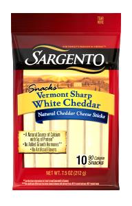 1 stick (1 oz) Vermont Sharp-White Cheddar Cheese Sticks