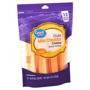 1 stick (24 g) Lite Mild Cheddar Cheese Snack Sticks