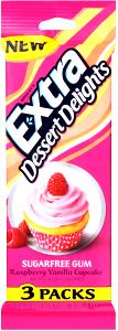1 stick (2.7 g) Extra Dessert Delights Sugarfree Gum - Raspberry Vanilla Cupcake