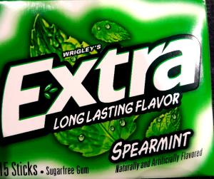 1 stick (2.7 g) Spearmint Gum