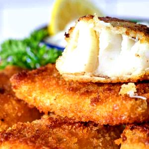 1 Stick (4" X 1" X 1/2") Baked Breaded or Battered Cod